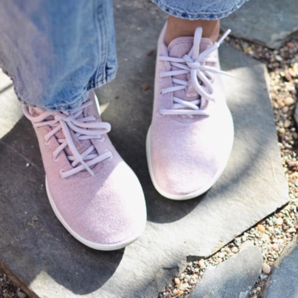 Allbirds Rare Pink Tuke Dusk Wool Runners Size 9